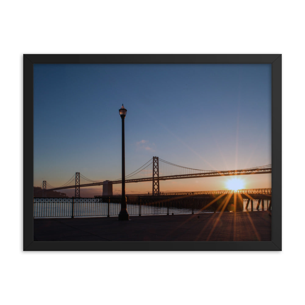 San Francisco Sun Rise - Framed Print - San Francisco, California