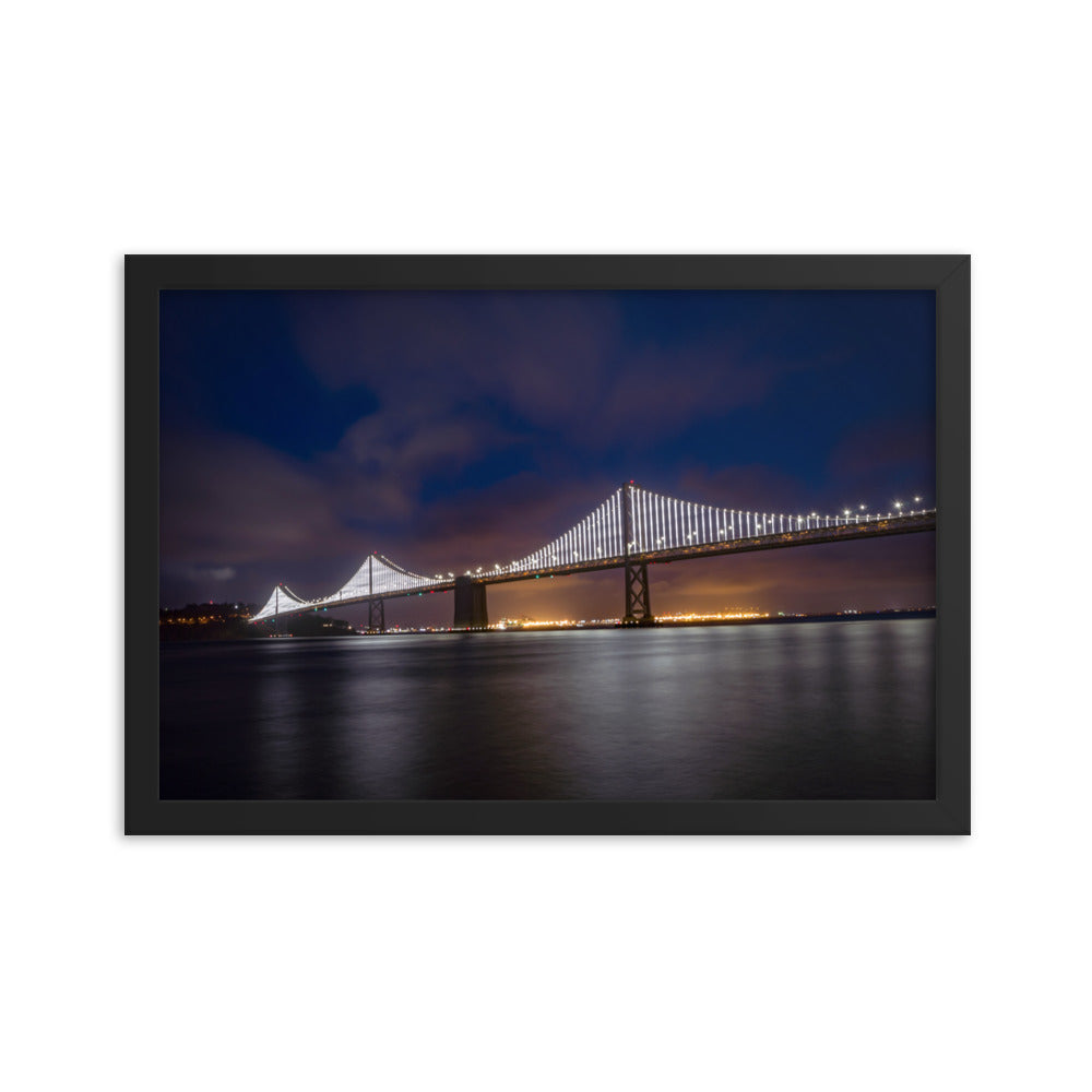 Bay Bridge @ Night - Framed Print -San Francisco, California