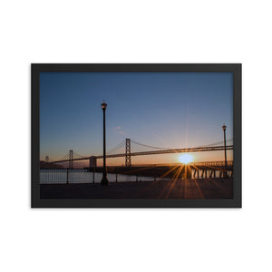 San Francisco Sun Rise - Framed Print - San Francisco, California