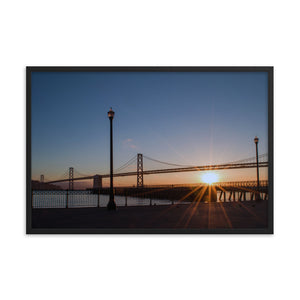 San Francisco Sun Rise - Framed Print - San Francisco, California